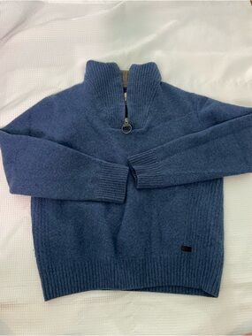 Barbour Men's Nelson Essential Wool Quarter Zip Sweater Size Large